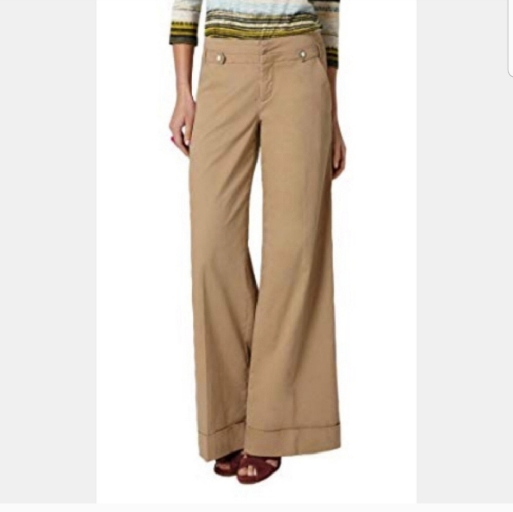 Anthropologie Cartonnier Lace-Up Continuum Wide-Legs Pants Size 8!